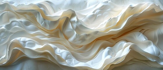 Poster - Paper folded in geometric shapes in macro, three-dimensional effect, abstract background