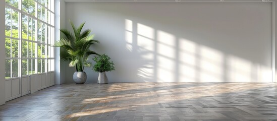 Poster - 3D rendering of an empty room's interior