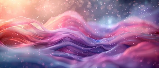 Wall Mural - An abstract background with elements of green, pink, and purple