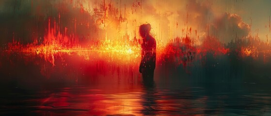 Leinwandbilder - Stunning Design Abstract Pixel Glitch Error Video Damage