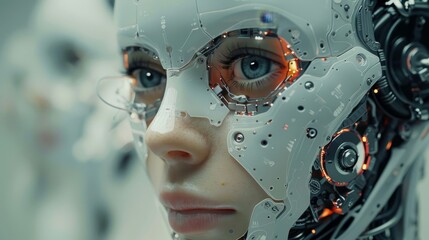 Fototapete - An AI concept. Deep learning. A GUI (Graphical User Interface).