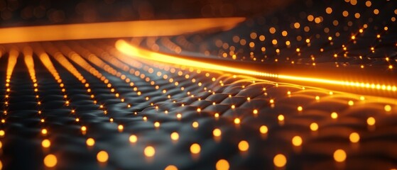 Poster - Abstract Light Line on Black Background