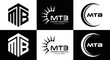 © Fazila - MTB logo. M T B design. White MTB letter. MTB, M T B letter logo design. Initial letter MTB linked circle uppercase monogram logo. M T B letter logo vector design. top logo, Most Recent, Featured,