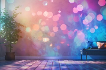 Wall Mural - blurred light effects for artistic overlays.