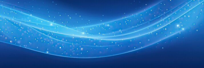 Poster - A vivid blue background featuring a celestial dance of stars and intersecting lines