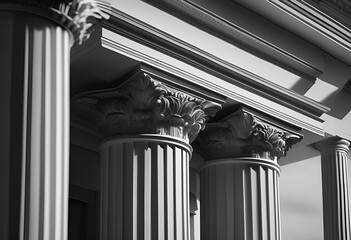 roman columns in minimal style