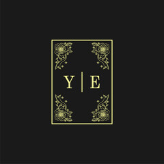 YE Initials Wedding Logo, Wedding Monogram, Luxury Wedding Logo