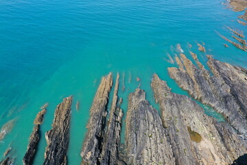 Wall Mural - Rocky coastline of Devon, United Kingdom