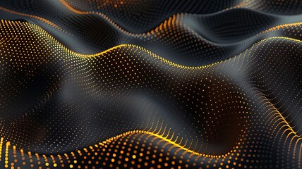 Wall Mural - 3D abstract wallpaper. Three-dimensional dark golden and black background. golden wallpaper. Black and gold background - generative ai