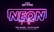 neon light sign editable vector text effect	