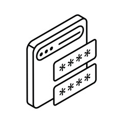 Wall Mural - grab this amazing icon of website password isometric style