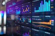Financial analytics display with graphs Charts And data indicating market trends and investment opportunities