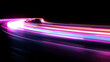 a light trail on a black background with bright color