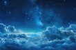 Space of night sky with cloud and stars.  Space of night sky with cloud and stars.
