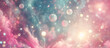 Rainbow unicorn background. Pastel glitter pink fantasy galaxy. Magic mermaid sky with bokeh. Holographic kawaii abstract space with stars and sparkles. Vector