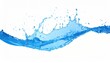 © blackdiamond67 - Blue water splash isolated on white background.