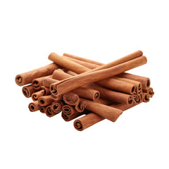 Wall Mural - Cinnamon sticks isolated on transparent background