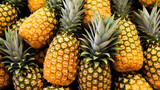 Background pineapple hawaii. Pineapple (Ananas comosus) sweet, sour and juicy with a lot of fiber, vitamin C and minerals, fruit or health care concept