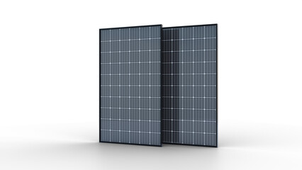 Wall Mural - Battery isolated solar panels 3d rendering isolation. 3D illustration