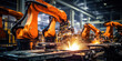 Automated Steel Welding Machinery in Modern Industrial Factory