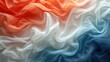 Abstract digital background or texture design of dutch flag colors, Netherland Holland national country symbol illustration wavy silk fabric background