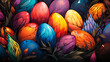 Seamless easter pattern background 
