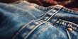 Detailed shot of blue denim fabric, versatile for various projects