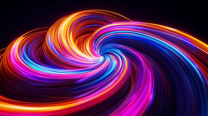 Psychedelic Rainbow Swirl Abstract Background