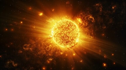 the sun in the space