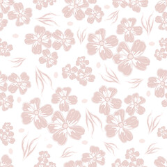  Garden flower, plants ,botanical ,seamless pattern vector design for fashion,fabric,wallpaper and all prints on green mint background color. Cute pattern in small flower.