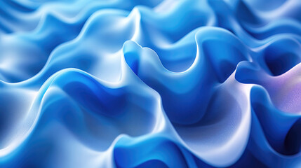 Poster - Abstract background, 3d bluecolor wavy stripes pattern, interesting spiral design.