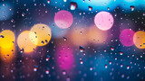 Fototapeta  - Raindrops on the glass window
