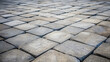 Stone pavers in city park Paving stones for walk