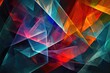 A vibrant and lively abstract background featuring a myriad of different colors and hues, Multiple overlapping layers of abstract, futuristic shapes against a dark backdrop, AI Generated