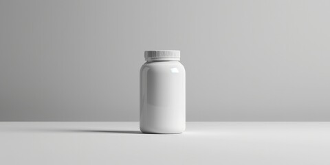 White Supplement Bottle