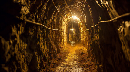 Sticker - gold mine interior