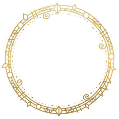 Wall Mural - Ethno Circular Gold Symbol