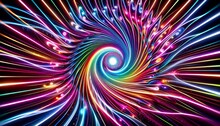 Colorful Fractal Swirl With Psychedelic Patterns