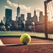 Tennis mit Skyline
