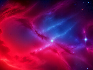 default a close-up of a red and blue background with a colorful nebula background wallpaper neon eff