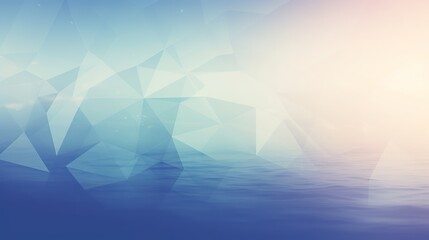 Wall Mural - Abstract sea geometric background with triangles, water waves