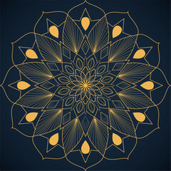 Wall Mural - Golden mandala pattern Vector