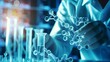 © Elchin Abilov - Science and medical, Scientists or Health care researcher holding test tube and analyzing data DNA gene transfer and gene therapy disease treatment and prevention in scientific chemical laboratory
