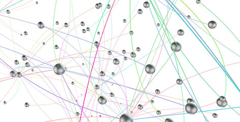 Wall Mural - 3d network technology in future