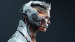 © Elchin Abilov - Stylish handsome cyborg head in profile / Futuristic man