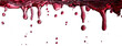 Red wine dripping over white transparent background