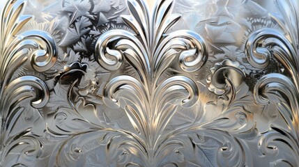 Poster - An intricately designed stained glass window captures the eye with its symmetrical beauty, evoking a sense of divine artistry within the walls of a grand church