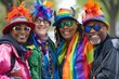 LGBTQ Pride panel. Rainbow coral colorful lgbtq+ charities diversity Flag. Gradient motley colored graphic illustration LGBT rights parade festival optimism diverse gender illustration