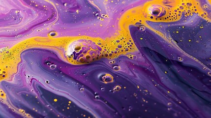 abstract purple and yellow design, simulating a soap texture generative ai