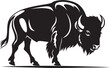 Bison ness A Black Vector Icon Buff and Black The Bison Logo Design